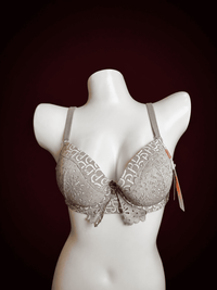 Monogram Print Padded Push-Up Bra & Panty Set – Matching Lingerie Set