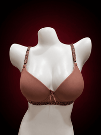 Smooth Molded Push-Up Bra – Zebra Print Strap & Band Detail | 6 Colors
