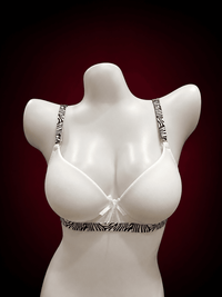 Smooth Molded Push-Up Bra – Zebra Print Strap & Band Detail | 6 Colors
