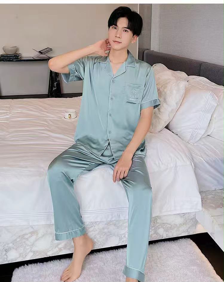 Ocean Mist Satin Men’s Pajama Set