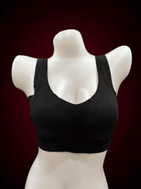 Seamless Ribbed Wireless Bralette – Pull-On Everyday Comfort Crop Bra