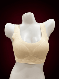 Seamless Ribbed Wireless Bralette – Pull-On Everyday Comfort Crop Bra