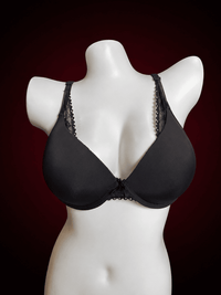 Smooth Molded Cup T-Shirt Bra – Underwired Everyday Bra with Lace Trim Detail