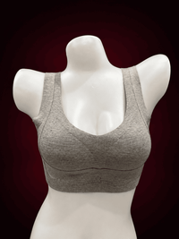 Seamless Ribbed Wireless Bralette – Pull-On Everyday Comfort Crop Bra