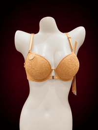 Floral Lace Padded Push-Up Bra & Panty Set – Matching Underwired Lingerie Set