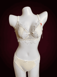 Eyelash Lace Underwired Bra & Panty Set – Sheer Lace Lingerie Set