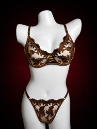 Crimson Bloom Lace Set